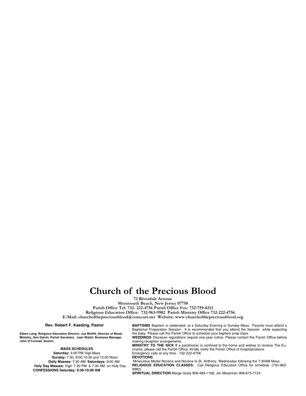 Church of the Precious Blood