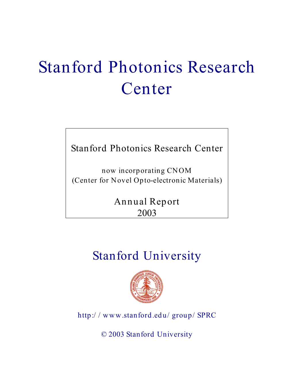 Stanford Photonics Research Center