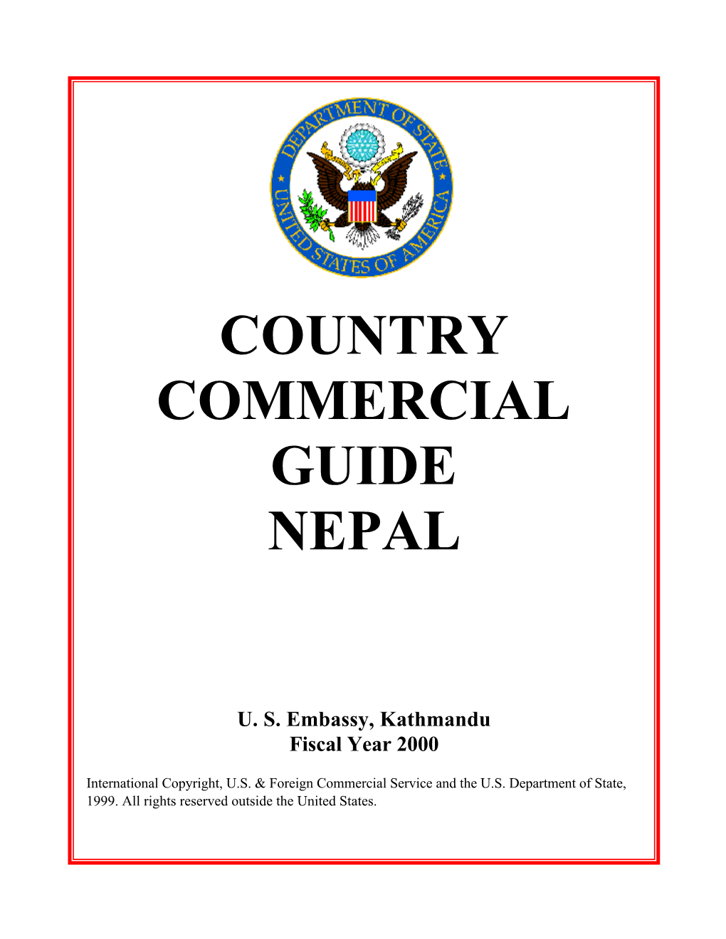 Country Commercial Guide Nepal