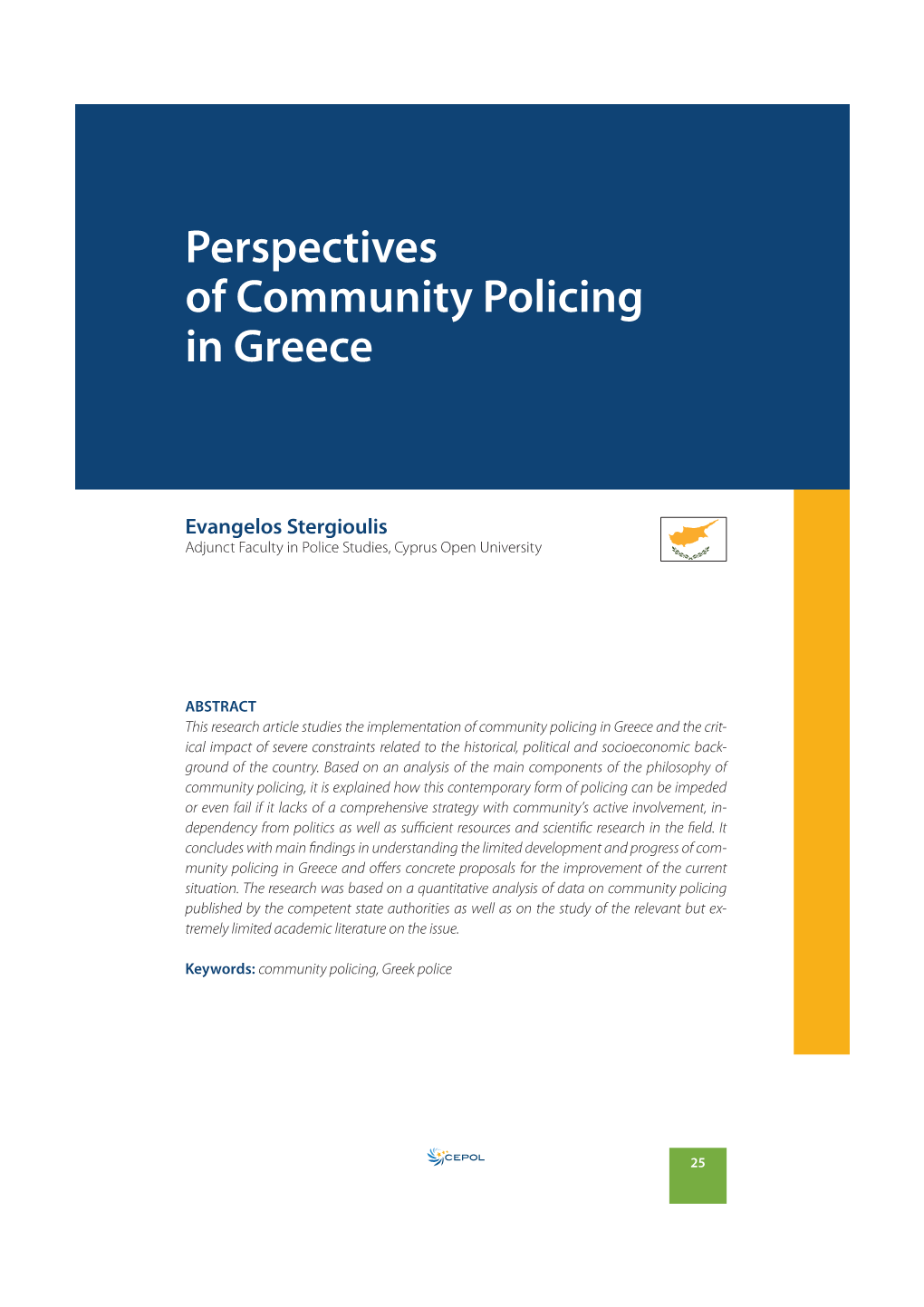 European Law Enforcement Research Bulletin \267 Issue 18 \267 Spring