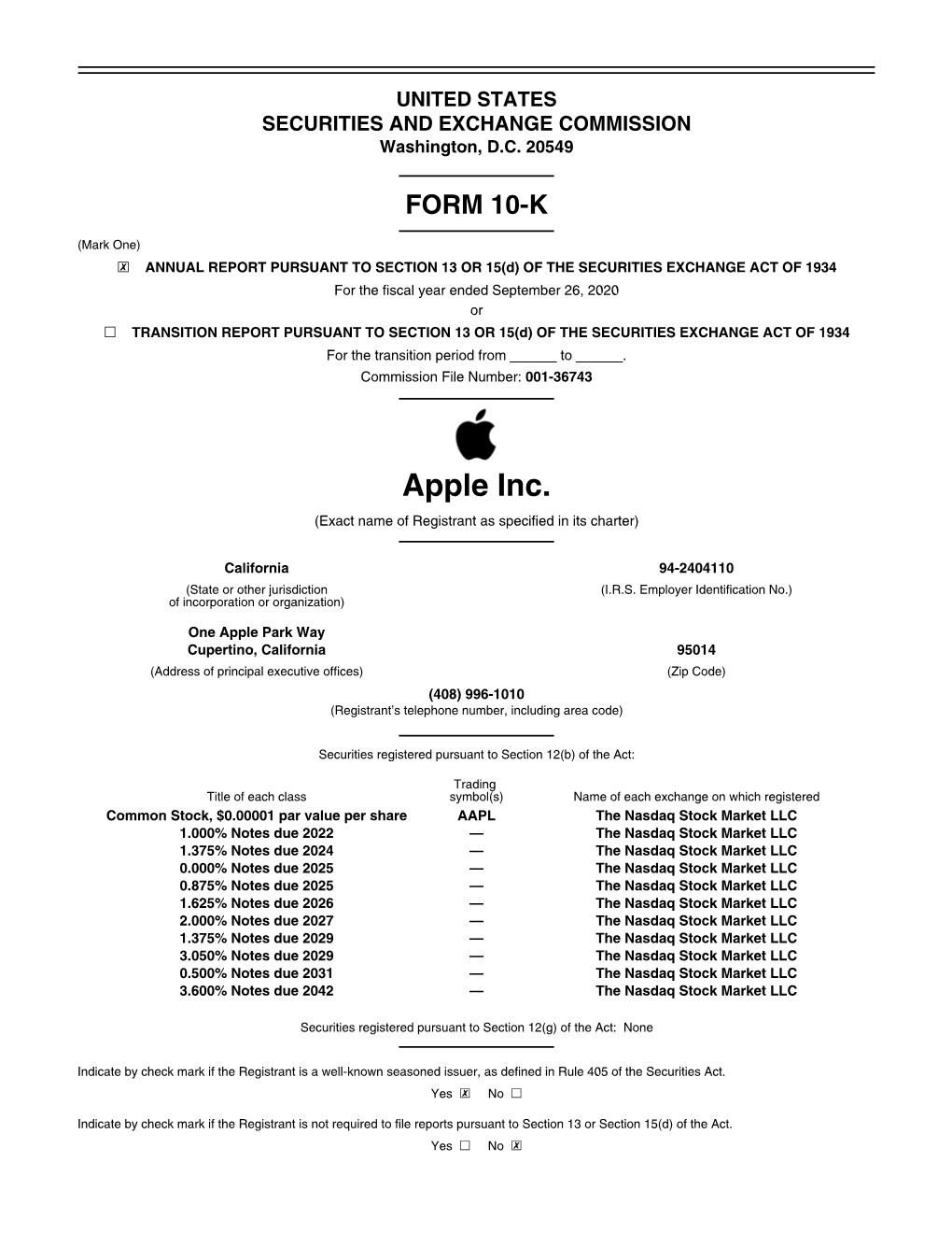 Form 10-K from 2020