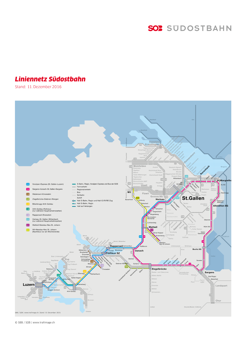 Liniennetz Südostbahn Stand: 11