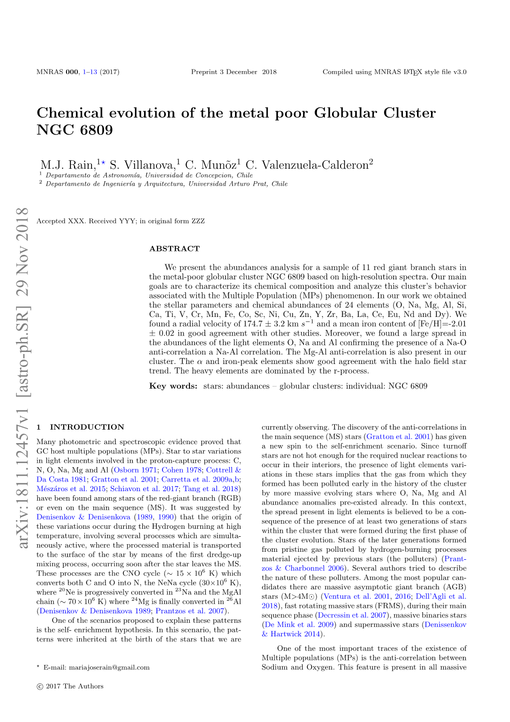 Chemical Evolution of the Metal Poor Globular Cluster NGC 6809