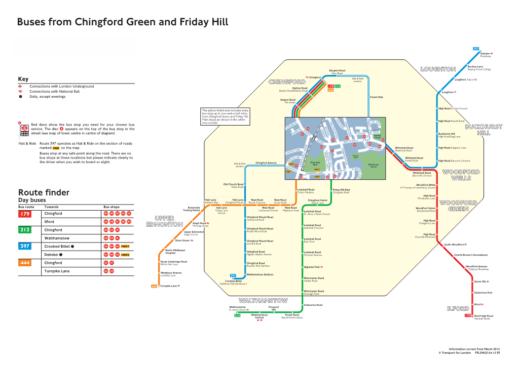 Buses from Chingford Green and Friday Hill