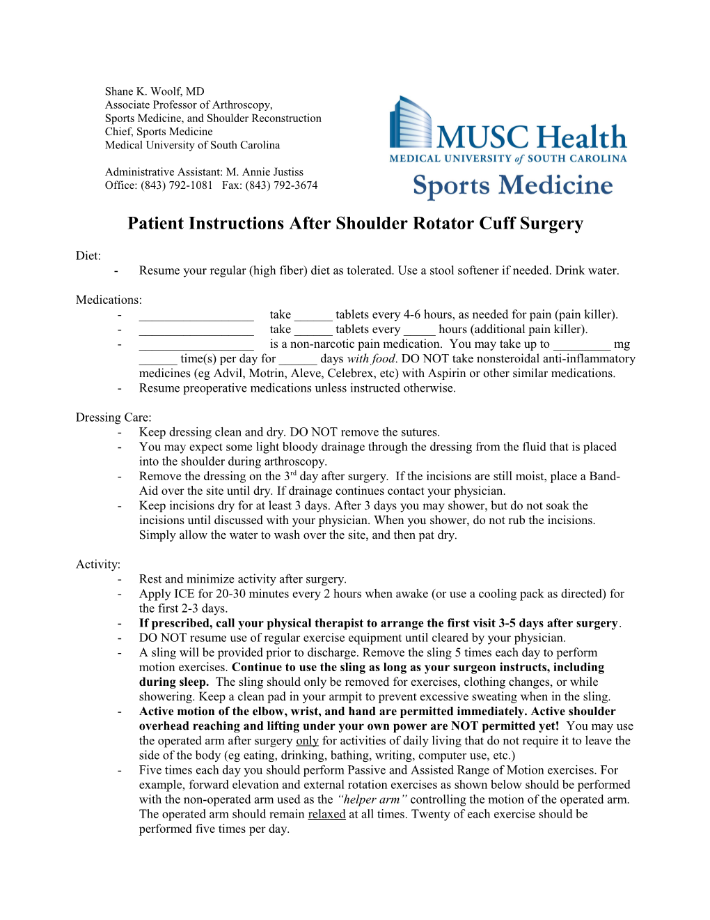 Discharge Instructions: Knee Arthroscopy