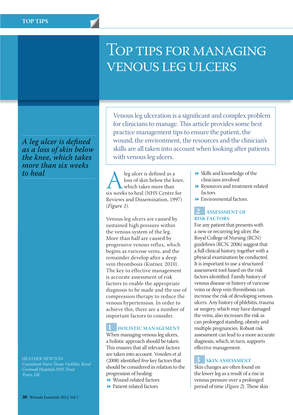 Top Tips for Managing Venous Leg Ulcers