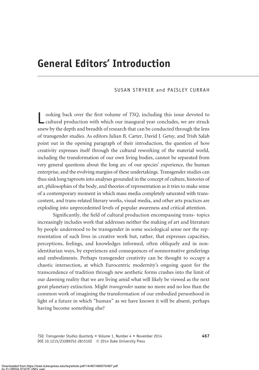 General Editors' Introduction