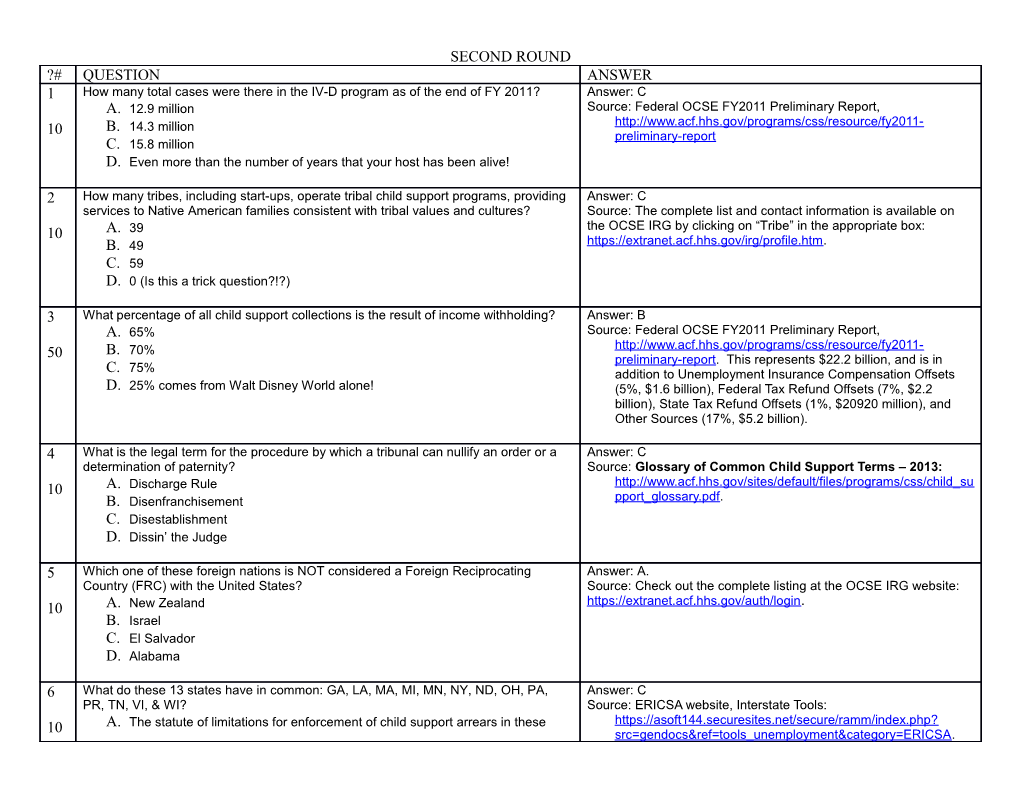 Source: Federal OCSE FY2011 Preliminary Report