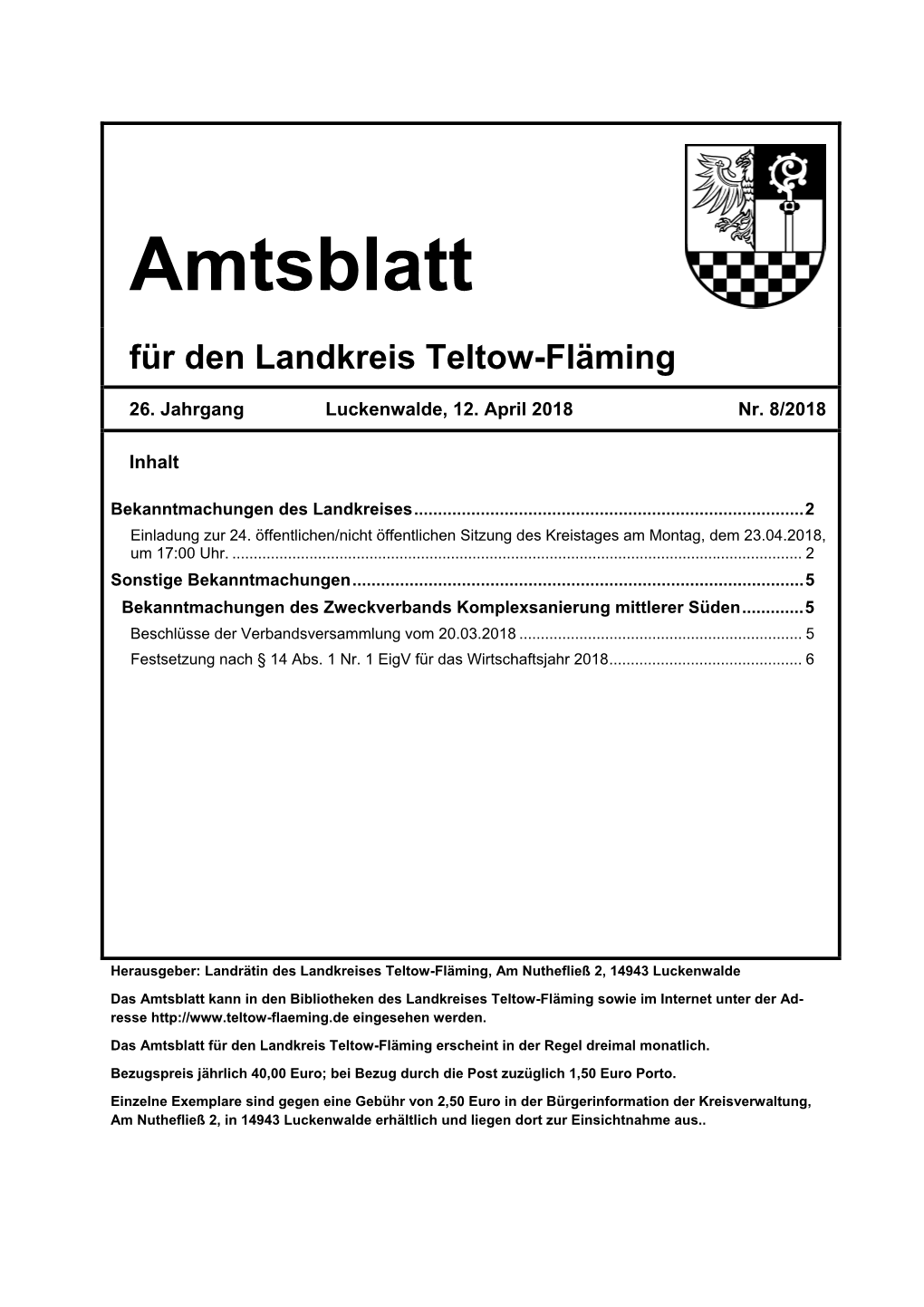 Amtsblatt 08/2018