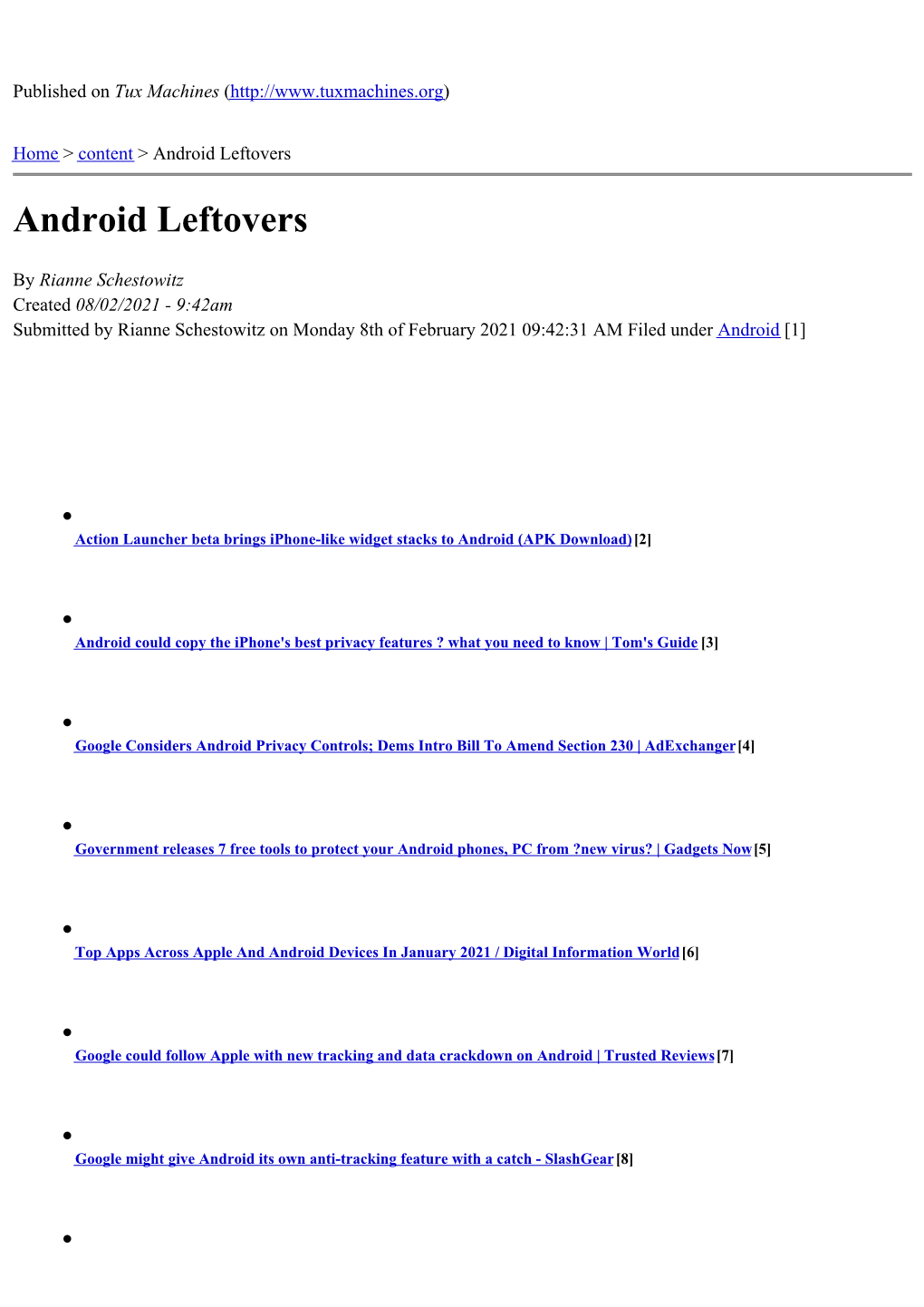 Android Leftovers