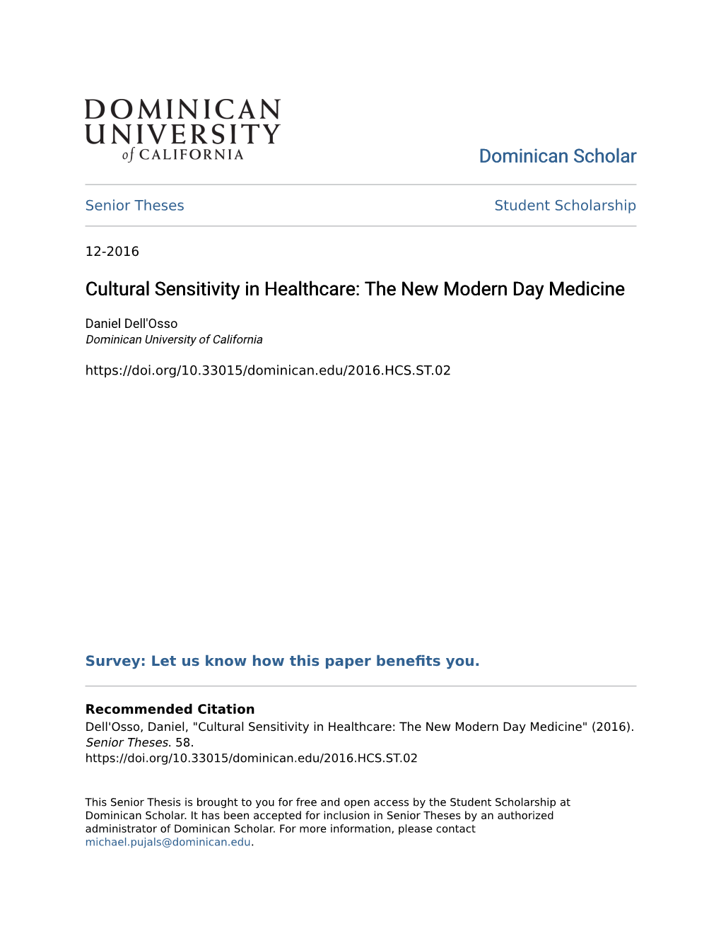Cultural Sensitivity in Healthcare: the New Modern Day Medicine