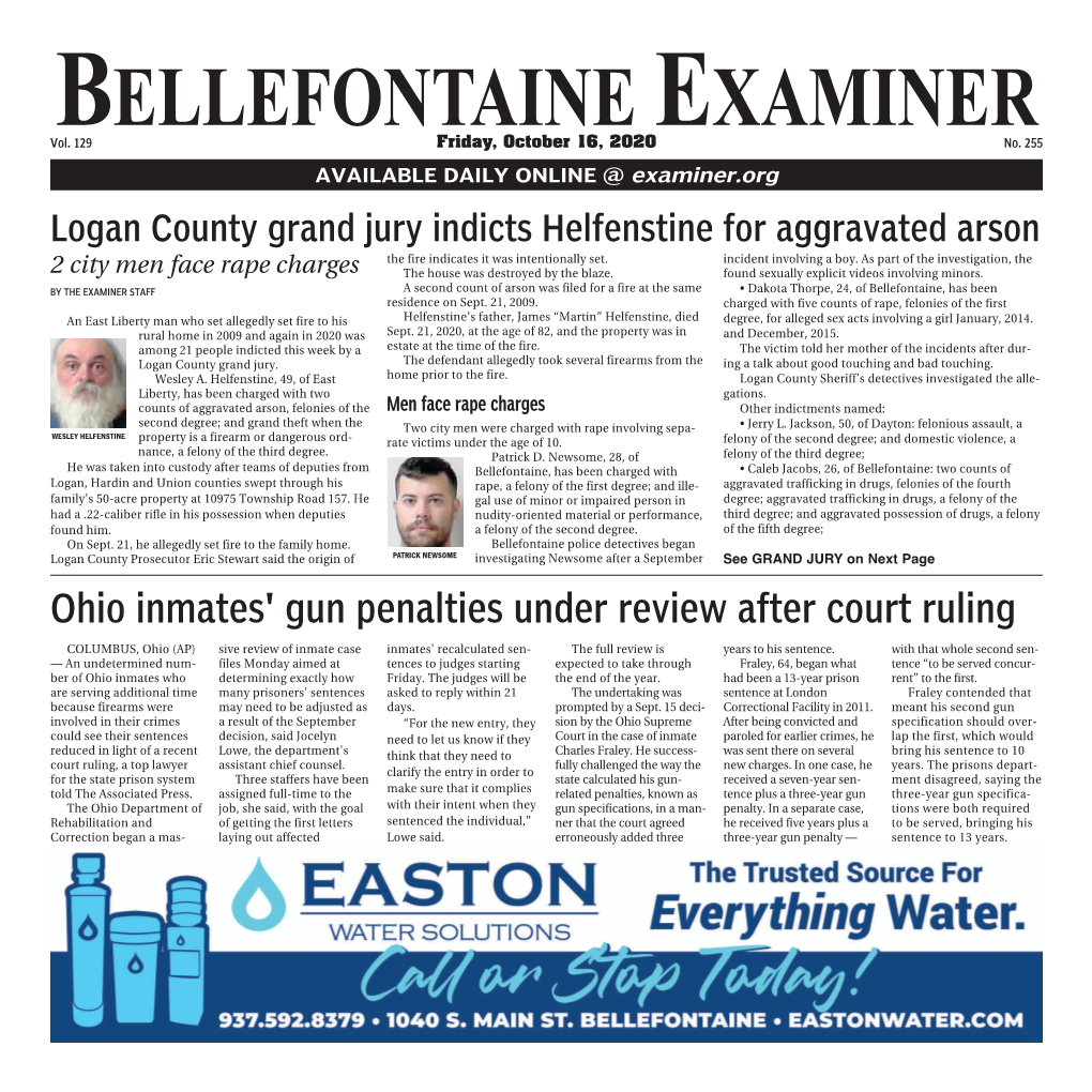 BELLEFONTAINE EXAMINER ONLINE @ Examiner.Org HUBBARD PUBLISHING CO