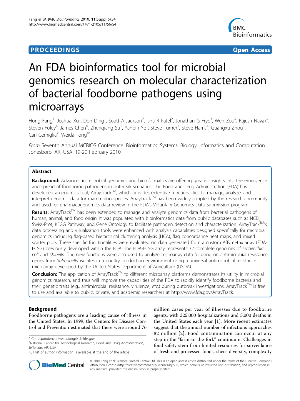 View in the FDA’S Voluntary Genomics Data Submission Program