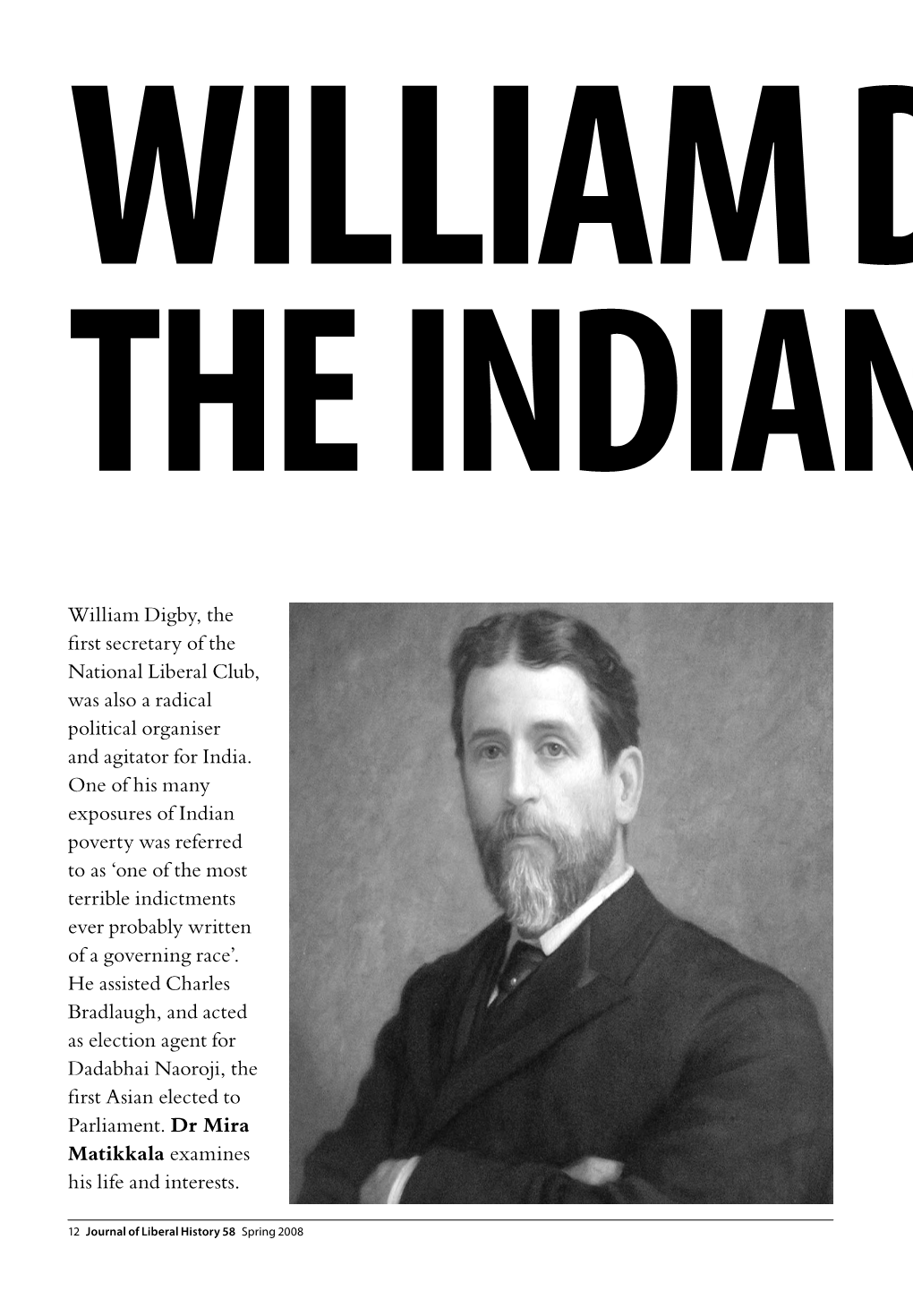 William Digby and the Indian Question