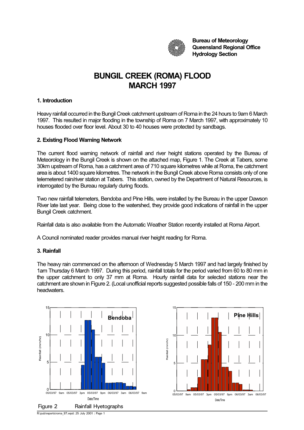 Bungil Creek (Roma) Flood March 1997