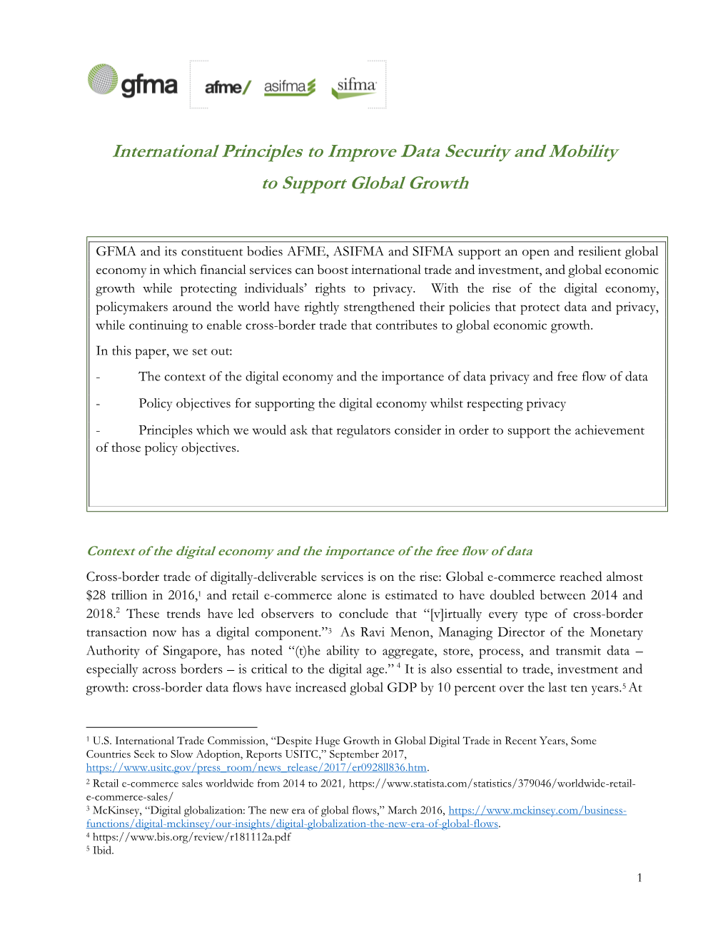 International Principles to Improve Data Security and Mobility to Support Global Growth
