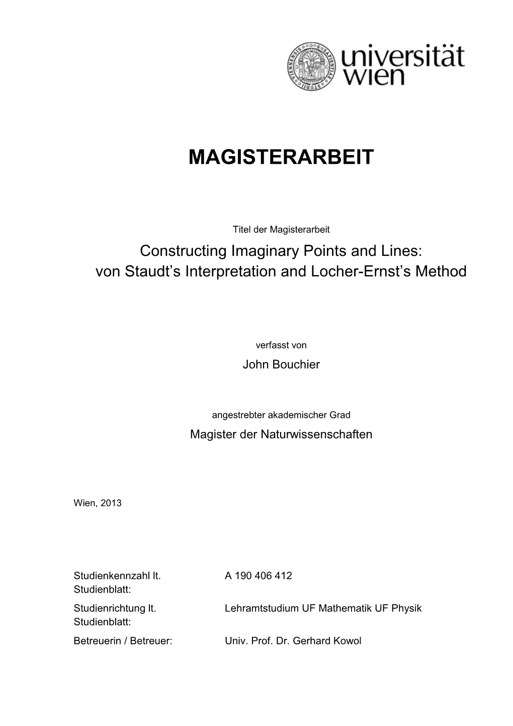 Magisterarbeit