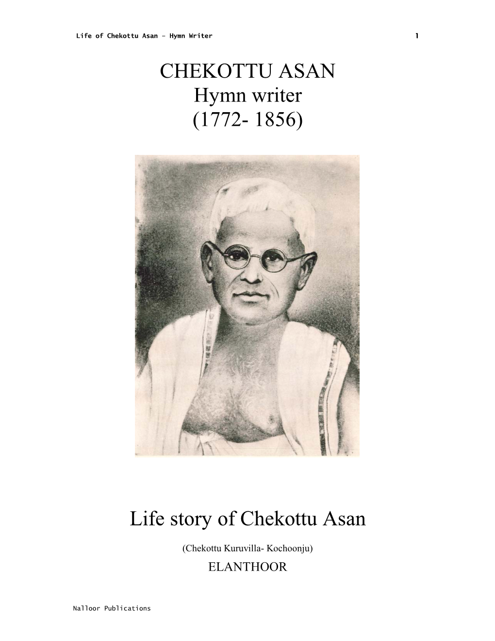 Mahakavi Chekottu Aasan