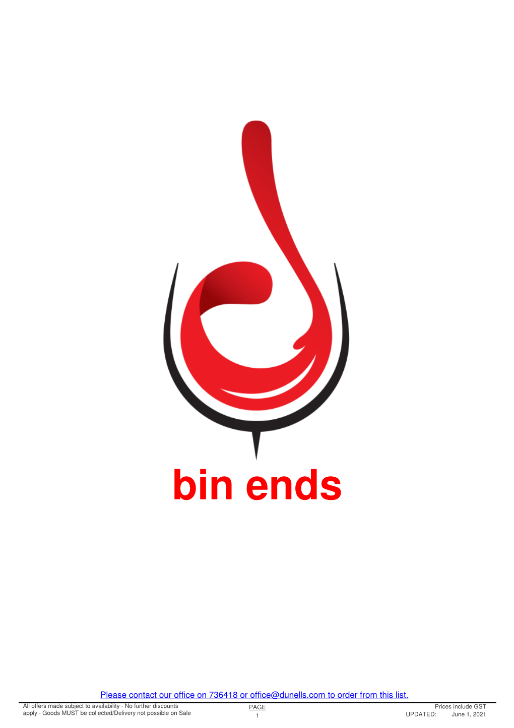 In-Store Bin End List