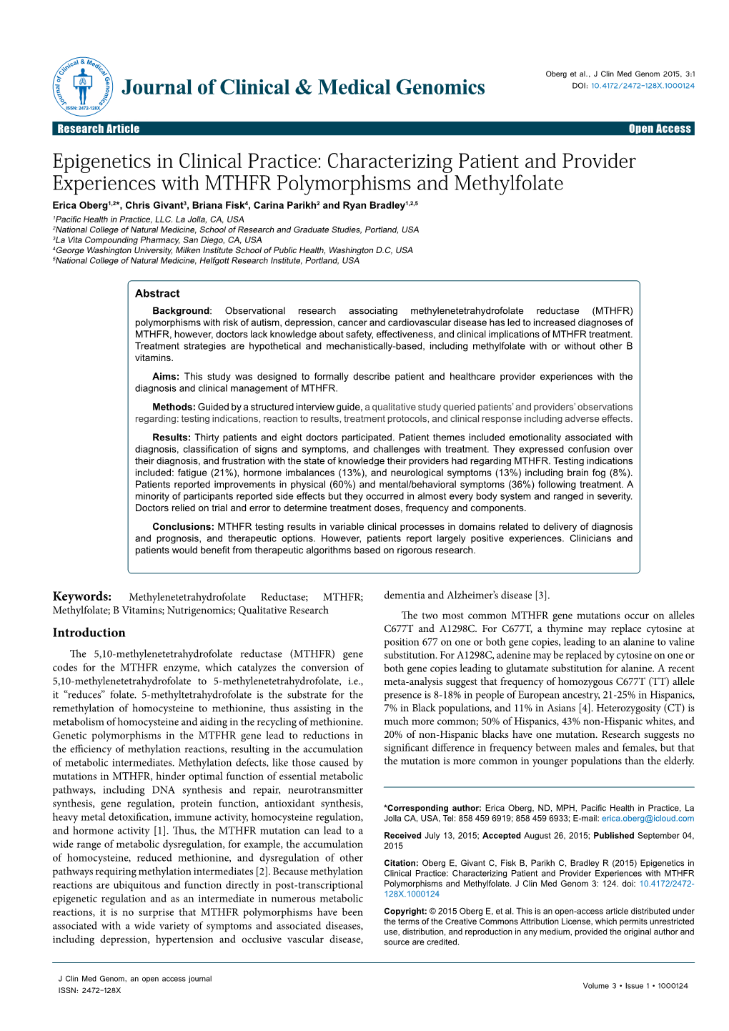 Characterizing Patient and Provider Experiences with MTHFR