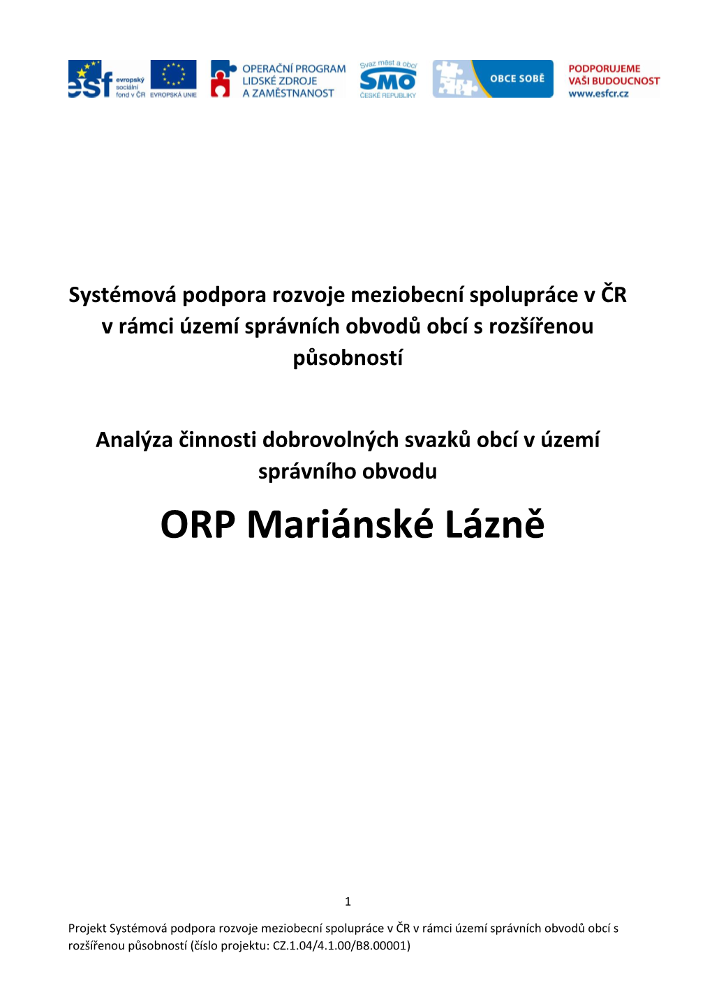 ORP Mariánské Lázně