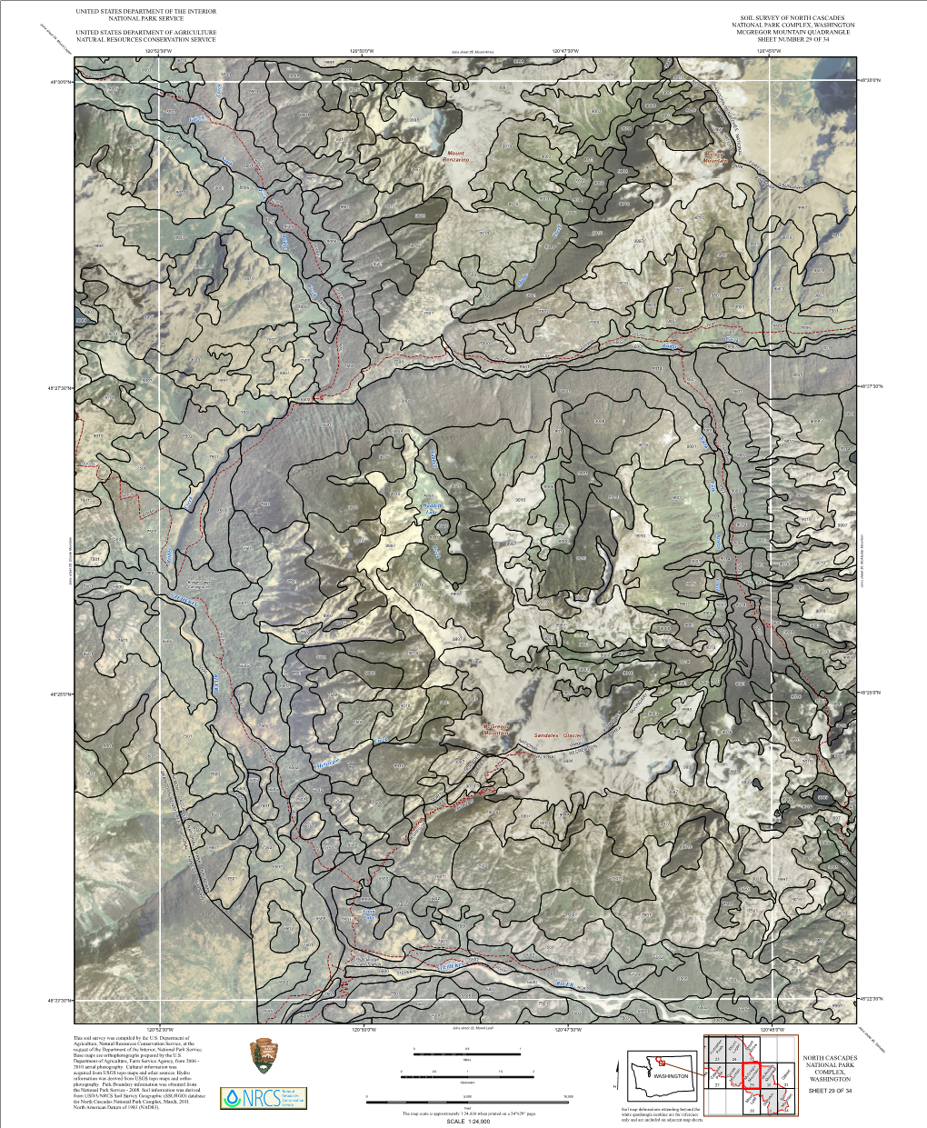 Detailed Map Sheet; Soil Survey of North Cascades National Park