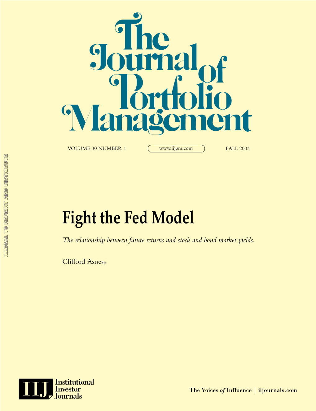 Fight the Fed Model