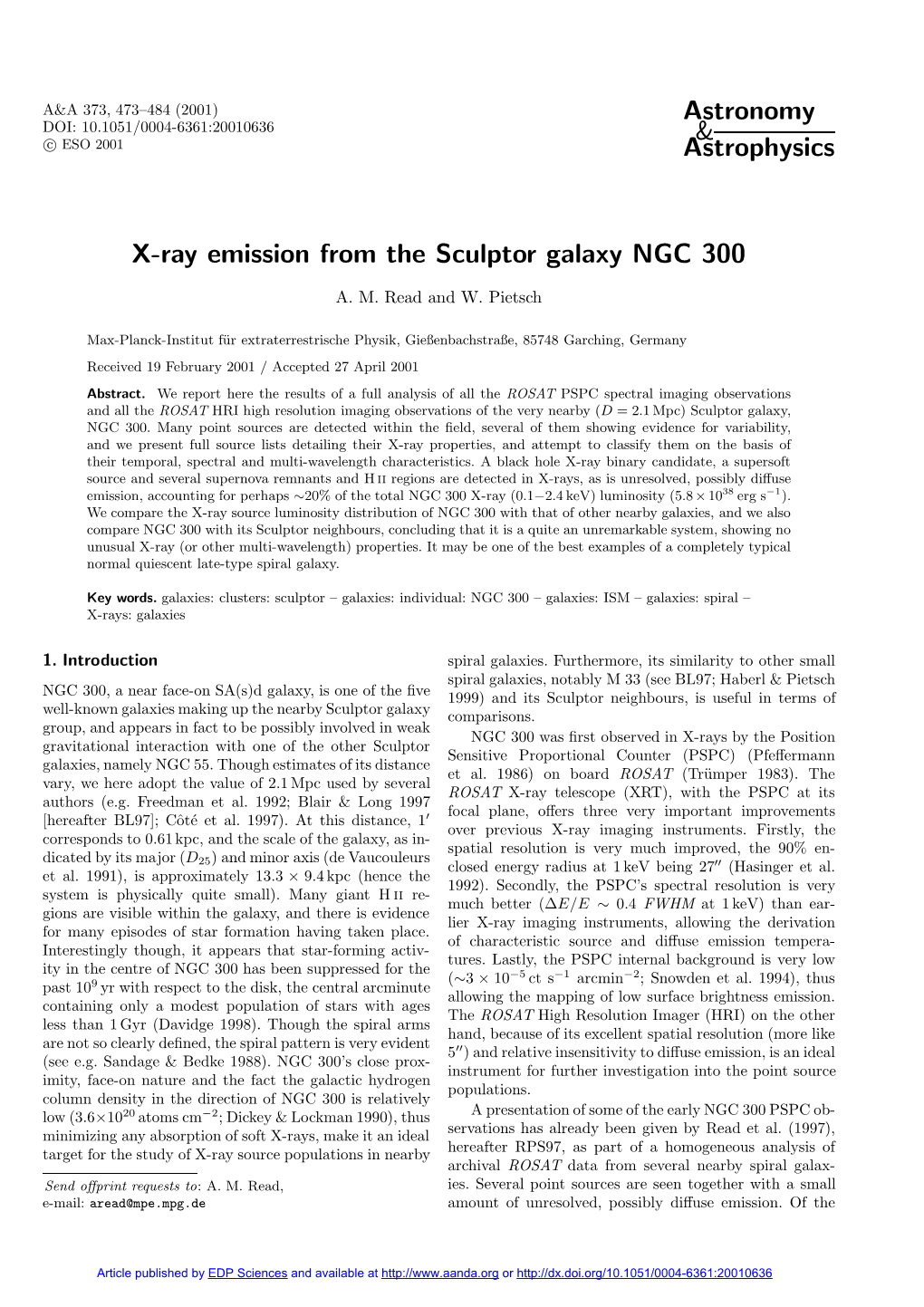 X-Ray Emission from the Sculptor Galaxy NGC 300