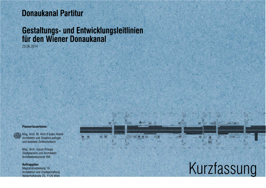Donaukanal Partitur Gestaltungs- Und Entwicklungsleitlinien