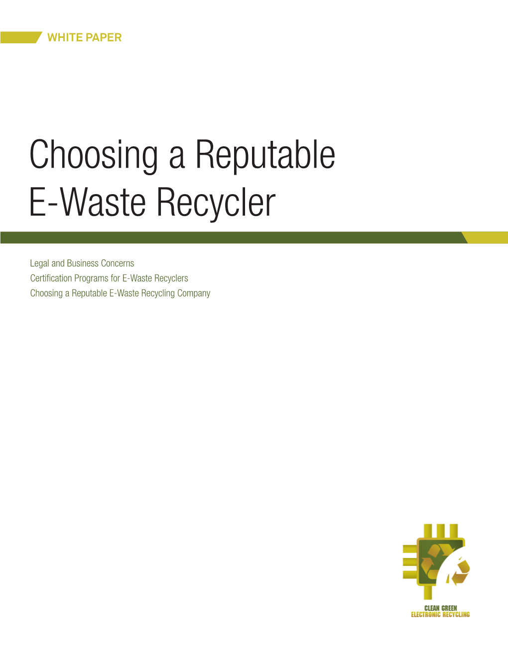 Choosing a Reputable E-Waste Recycler