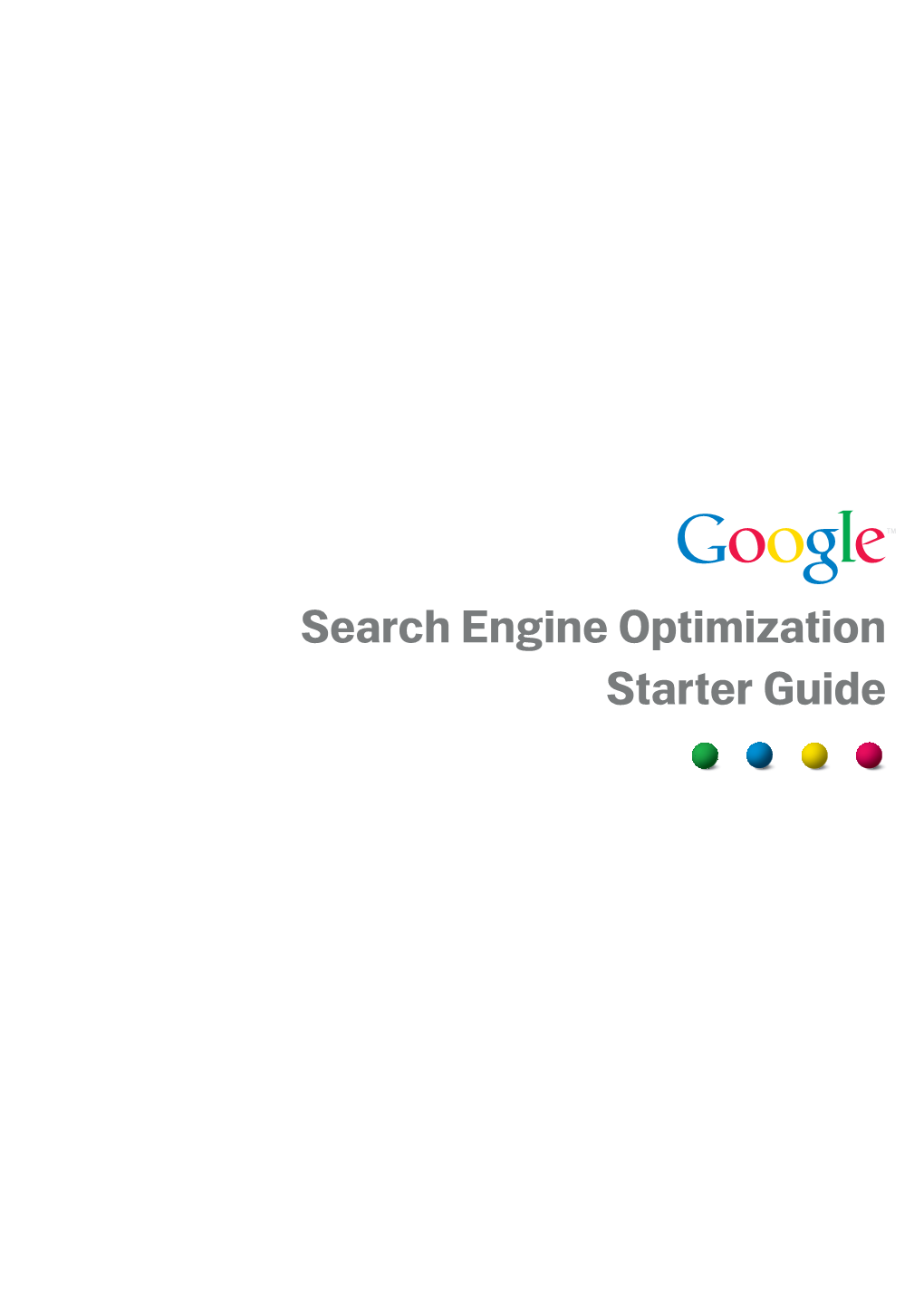 Google's Search Engine Optimization Starter Guide