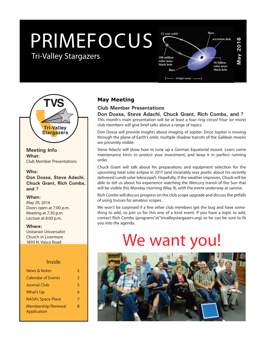 Primefocus Tri-Valley Stargazers May 2016