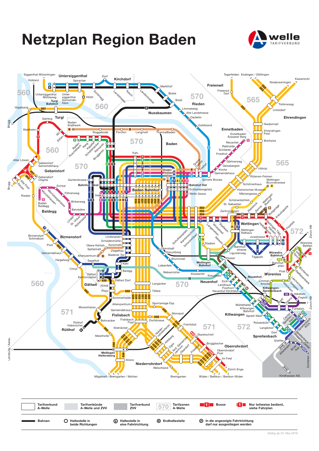 Netzplan Region Baden