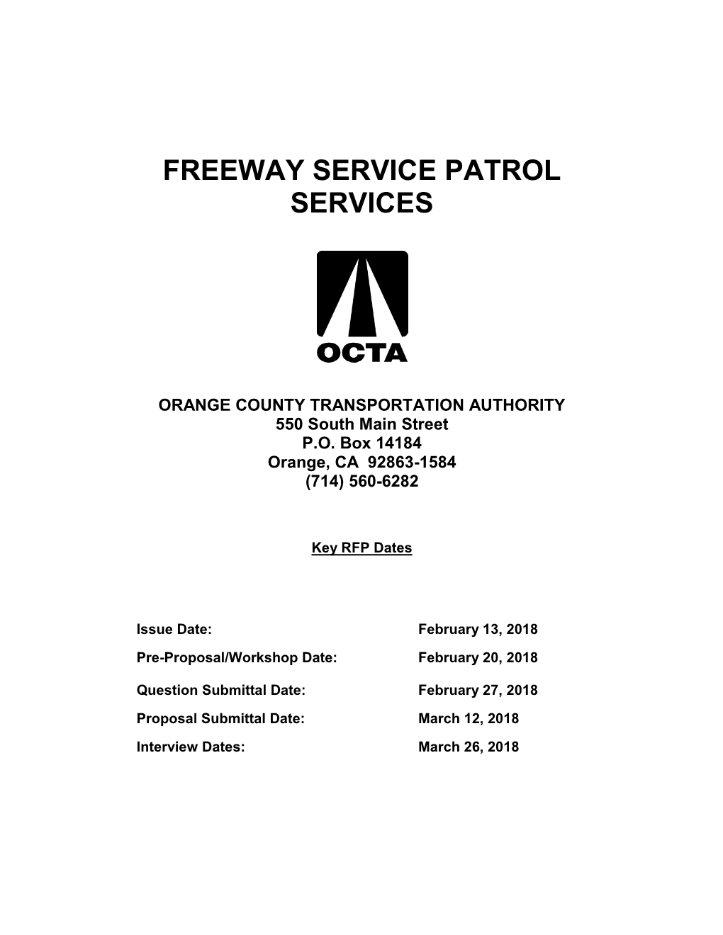 Freeway Service Patrol Services