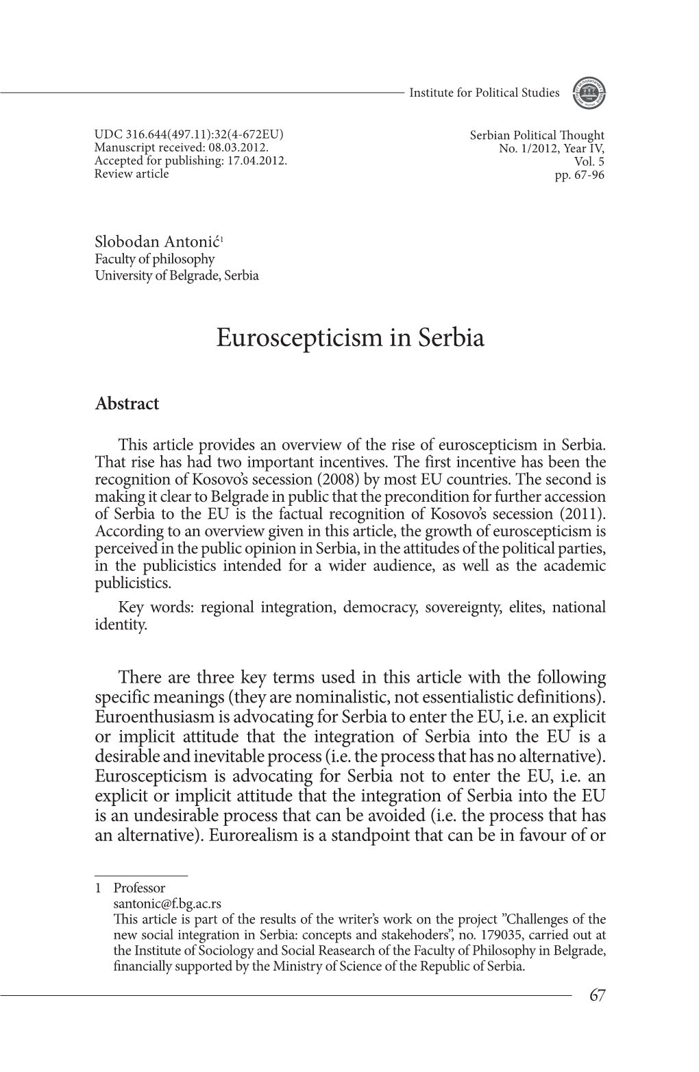 Euroscepticism in Serbia