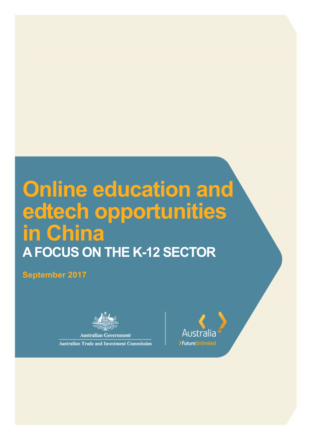 Online Education and Edtech Opportunities in China a FOCUS on the K-12 SECTOR