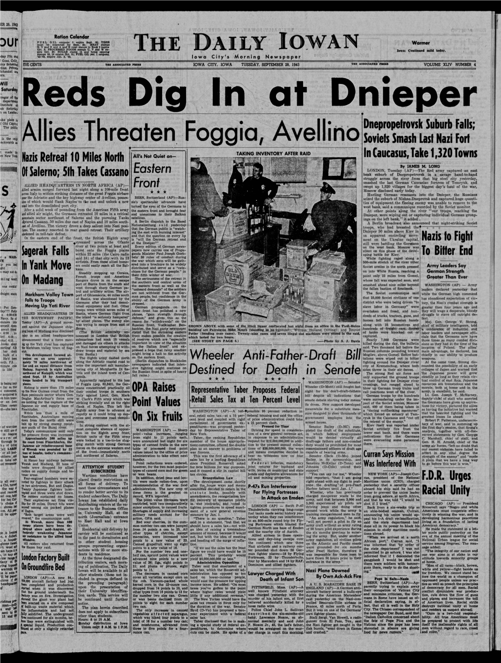 Daily Iowan (Iowa City, Iowa), 1943-09-28