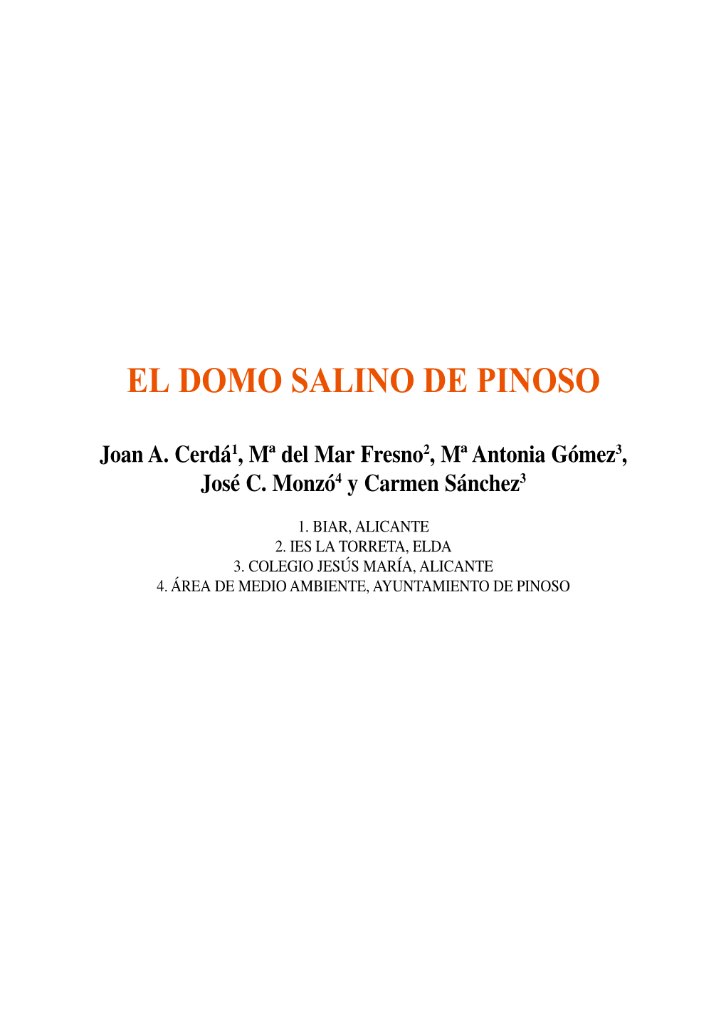 El Domo Salino De Pinoso