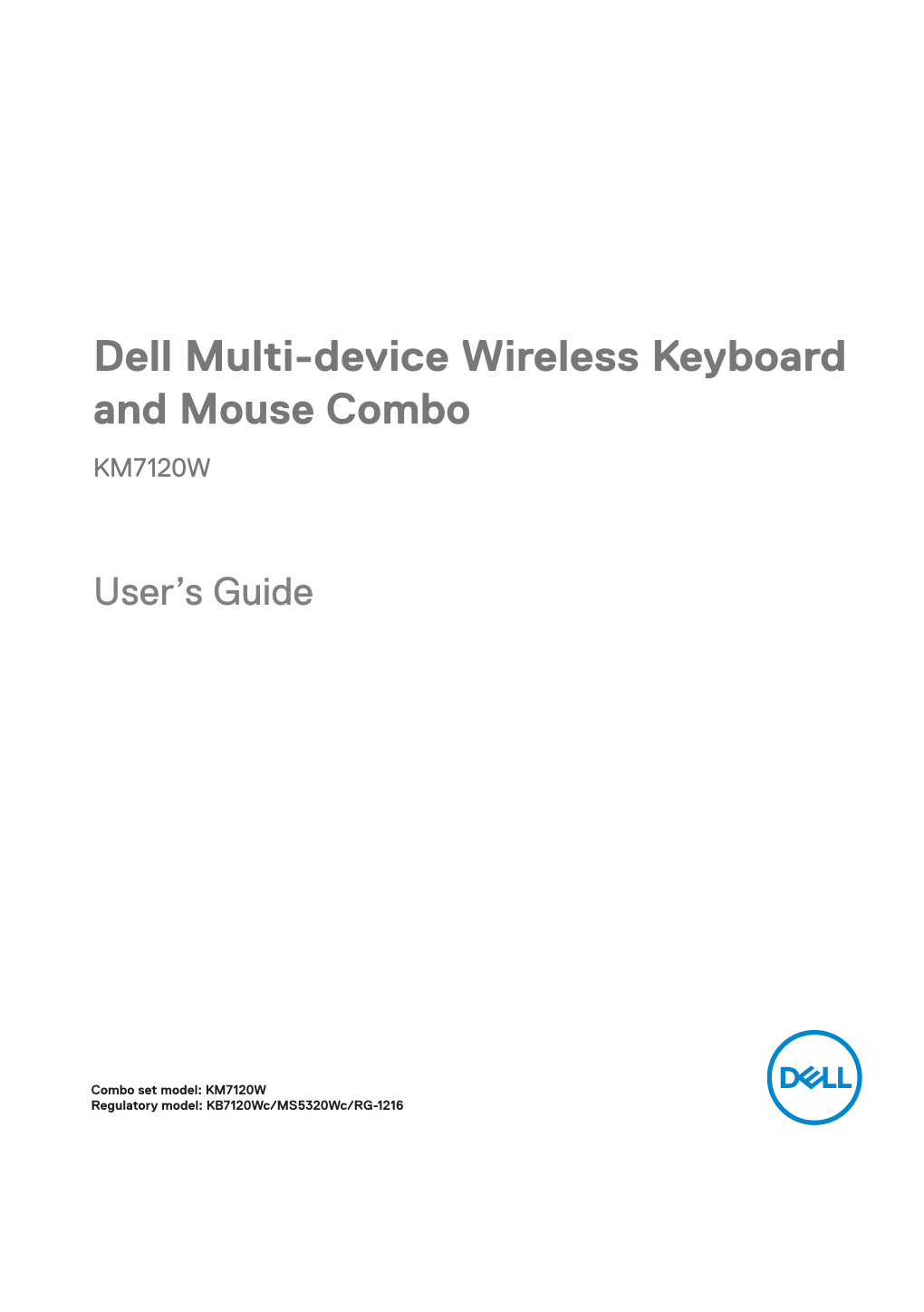 Dell Multi-Device Wireless Keyboard and Mouse Combo KM7120W