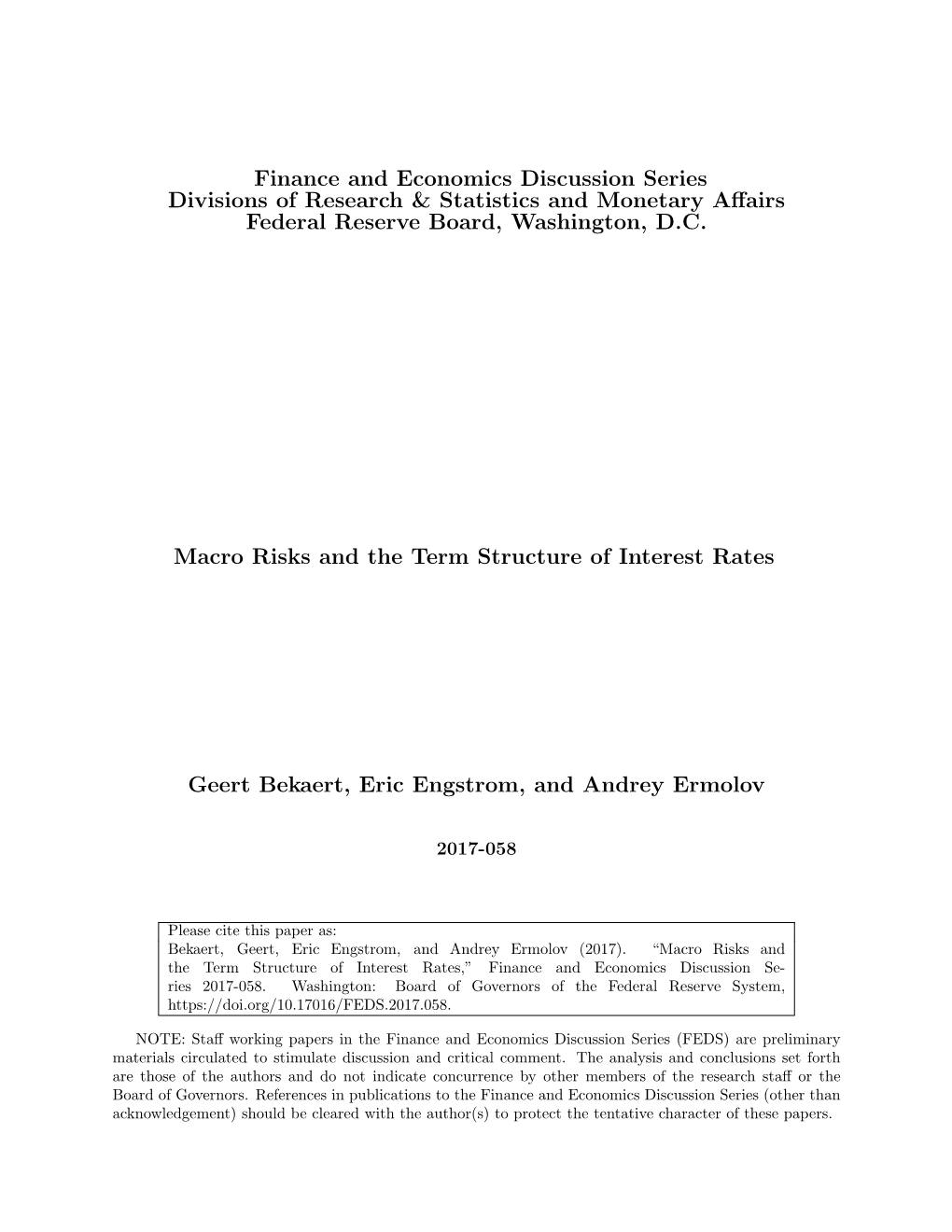 Macro Risks and the Term Structure of Interest Rates