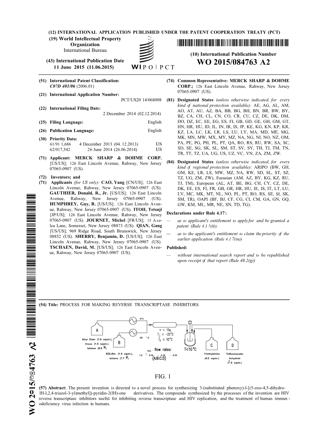 WO 2015/084763 A2 11 June 2015 (11.06.2015) P O P C T