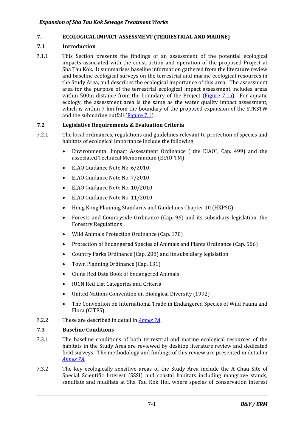 7...Ecological Impact Assessment