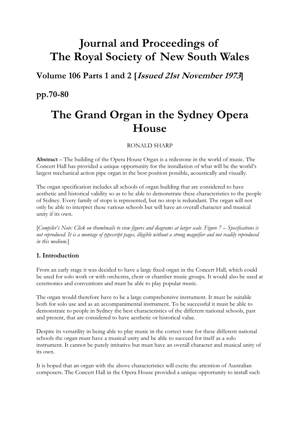 The Grand Organ in the Sydney Opera House