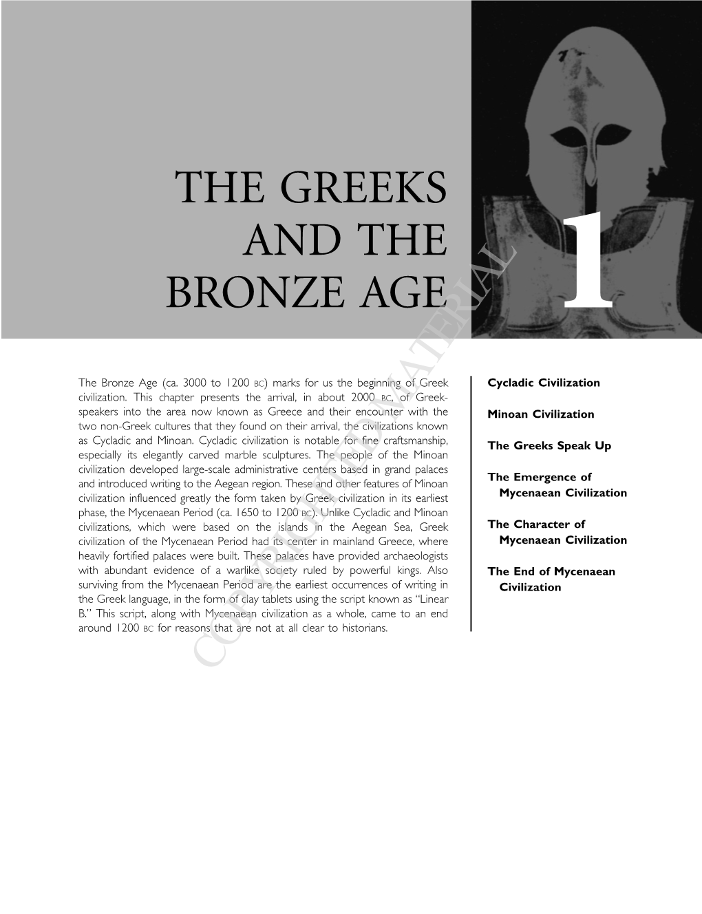 The Greeks and the Bronze Age 1