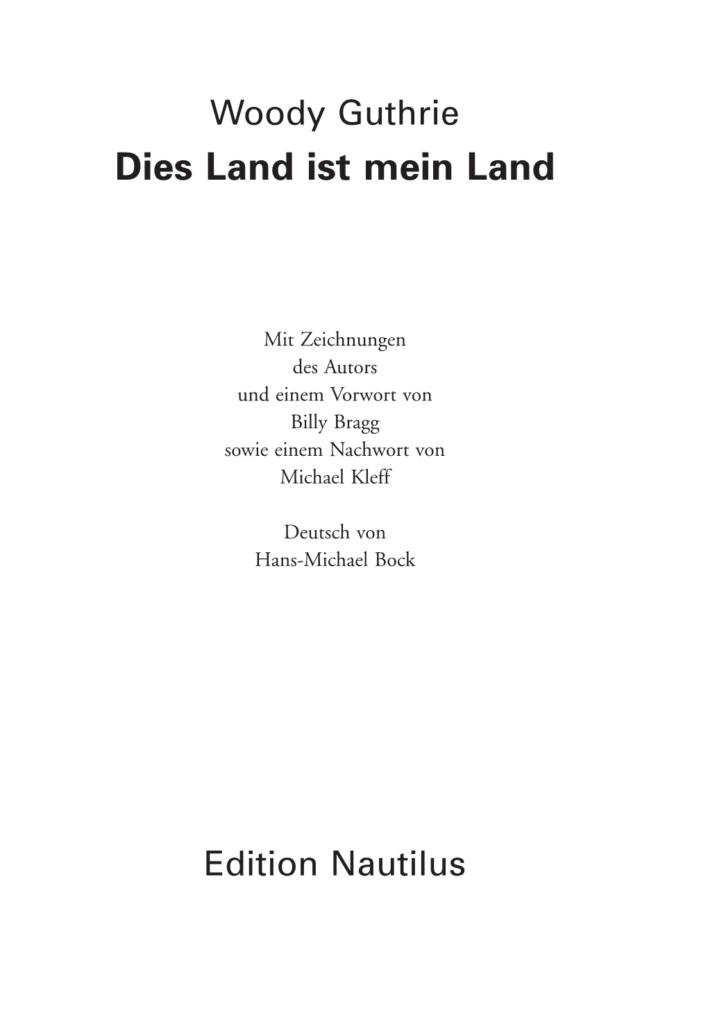 Dies Land Ist Mein Land