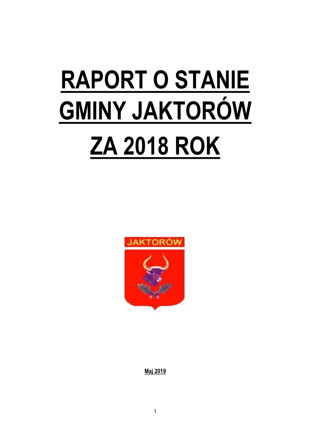 Raport O Stanie Gminy Jaktorów Za 2018 Rok