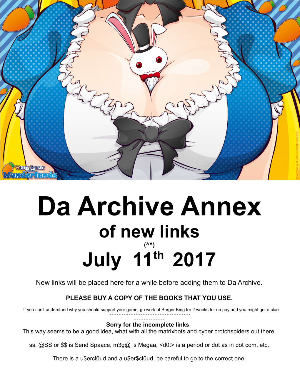 Da Archive Annex of New Links (^^) July 11Th 2017