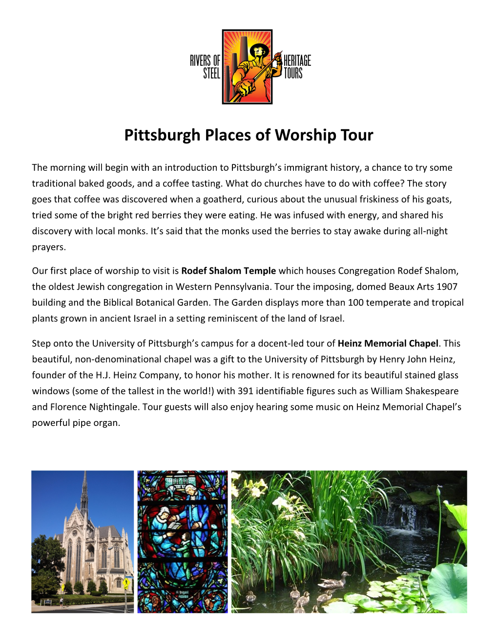 Pittsburgh Places of Worship Tour