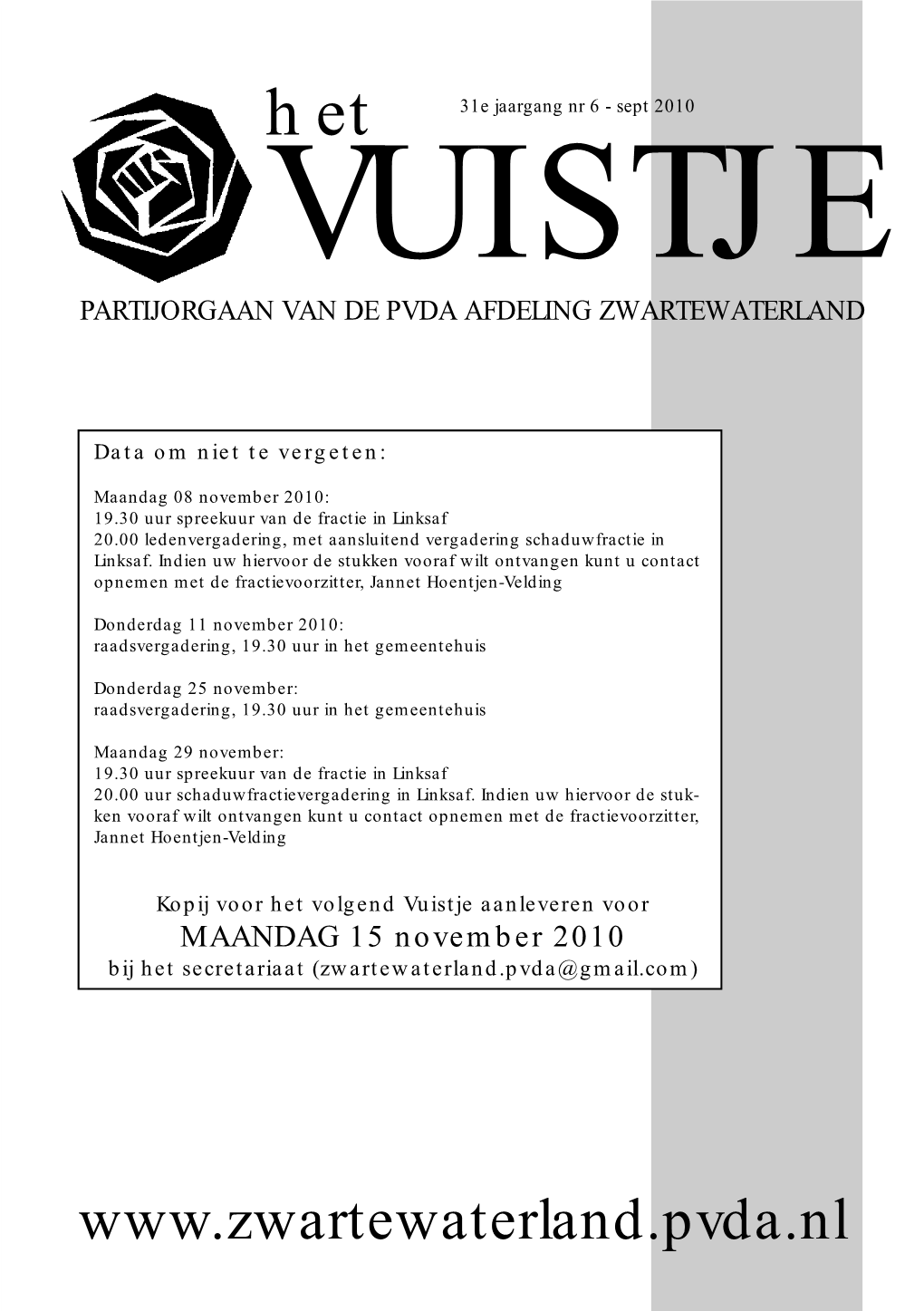 VUISTJE Okt 2010.Cdr