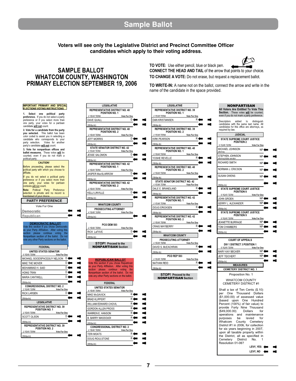 Sample Ballot